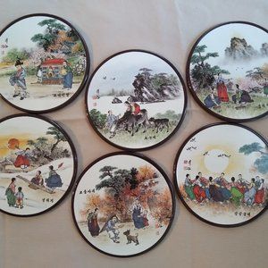 Set of 6 South Korean Coasters